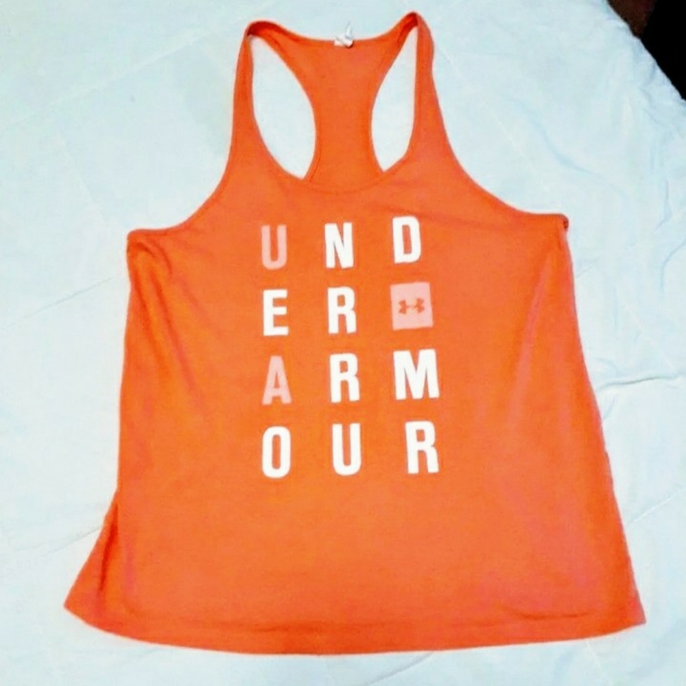 Women's HeatGear® Armour Linear Graphic Racer Tank